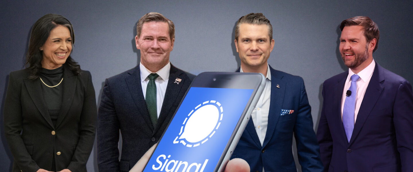 : Four Signal Scandal, participants, Tulsi Gabbard, Michael Waltz, Pete Hegseth, JD Vance