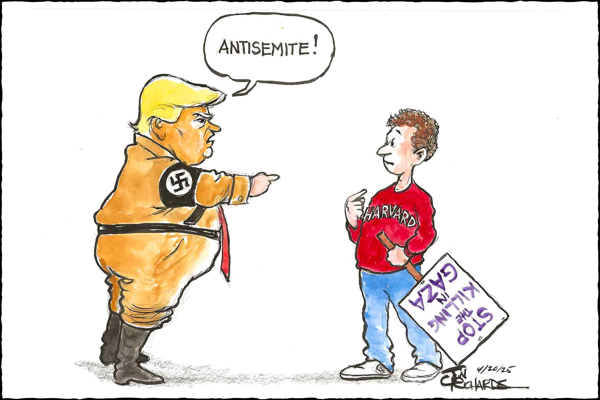 Donald Trump, Fascist, Gaza, False Antisemitims