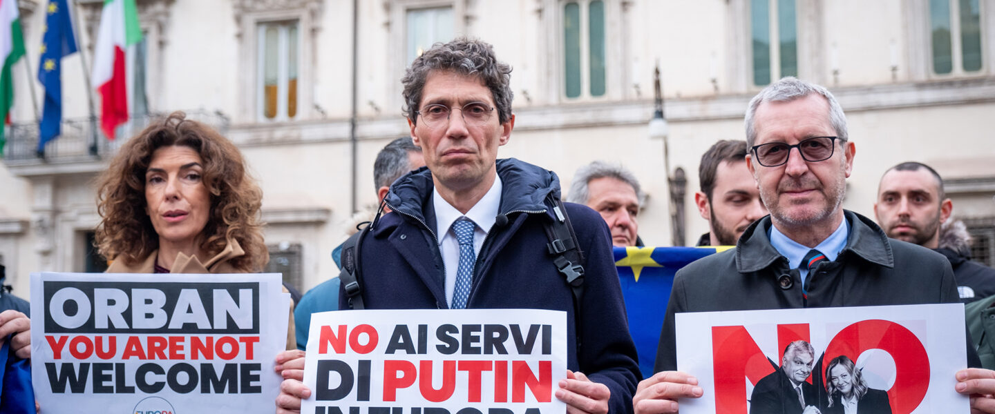+Europe party, protest, Palazzo Chig
