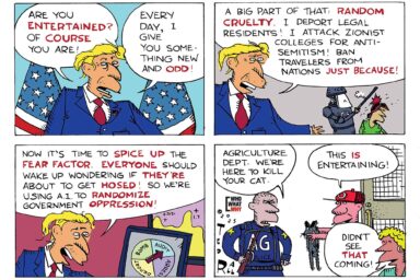 Donald Trump, Cruelty is the point, content creator
