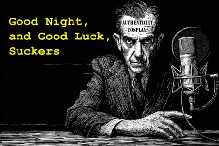 AI Podcasters, Edward R Murrow, Authenticity Cosplay