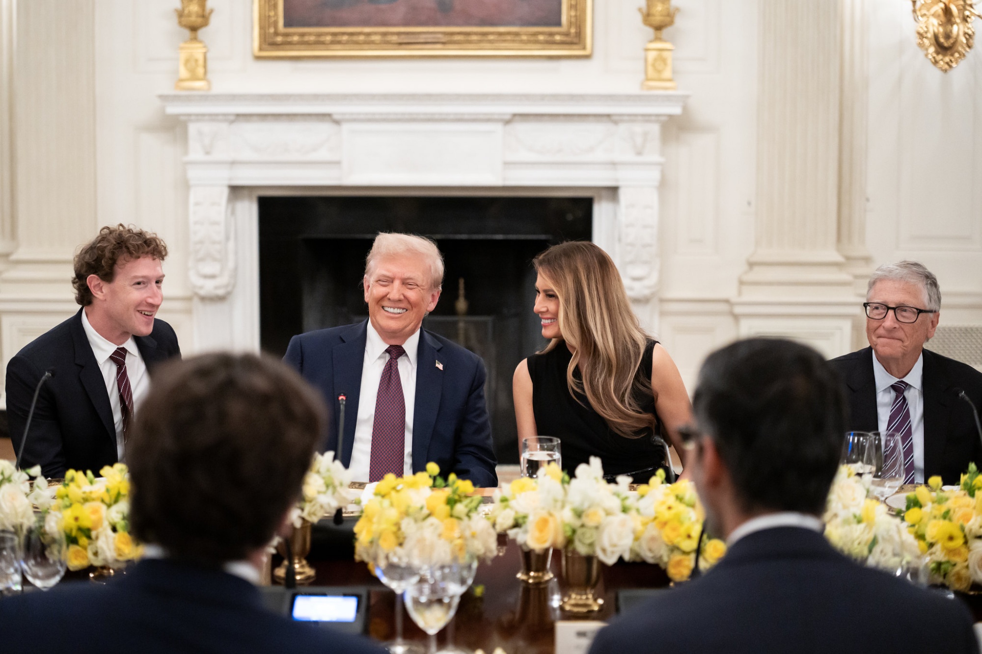 Mark Zuckerberg, Donald Trump, Melania Trump, Bill Gates