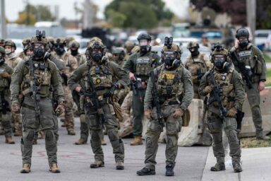 On Second Thought, Minnesota ICE Shooting Was Domestic Terrorism ICE Agents, costume party, protest, Broadview, IL