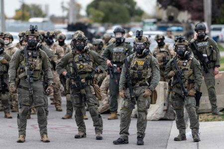ICE Agents, costume party, protest, Broadview, IL