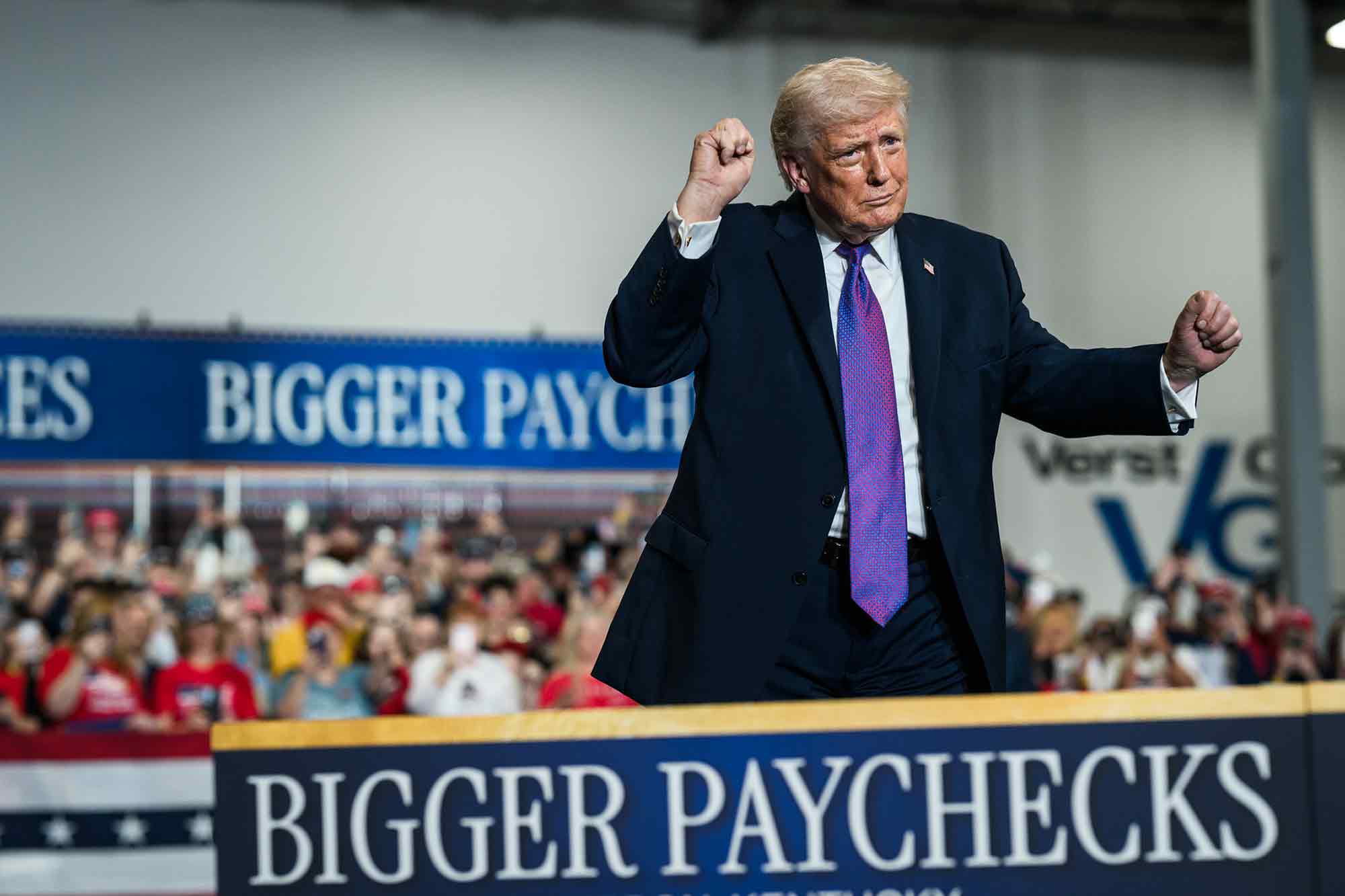 Donald Trump, delivers remarks, Verst Logistics Manufacturing