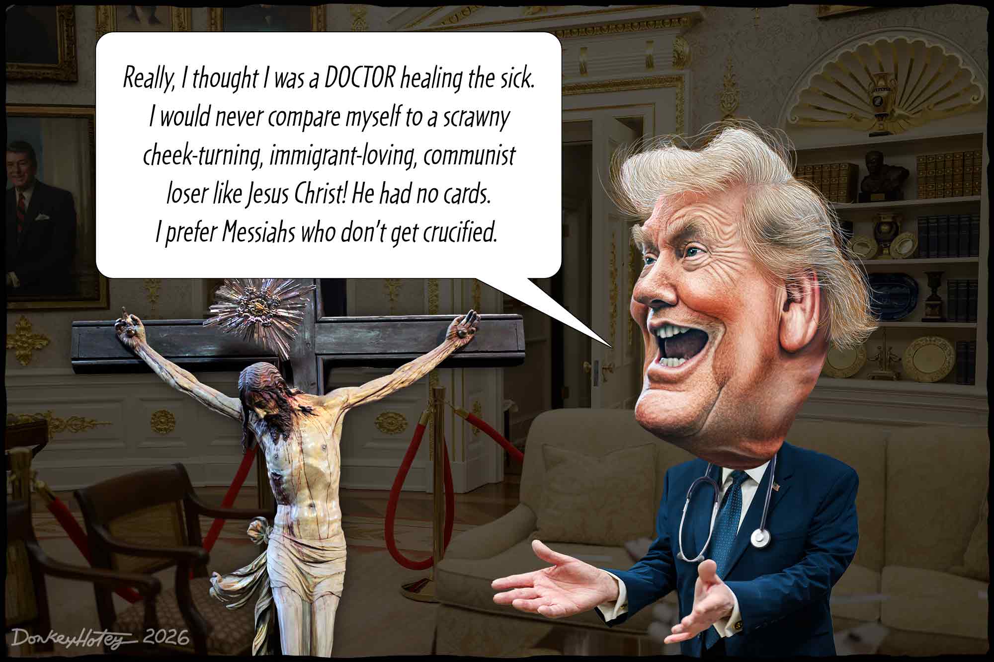 Donald Trump, Jesus Christ, loser, cross, Christian