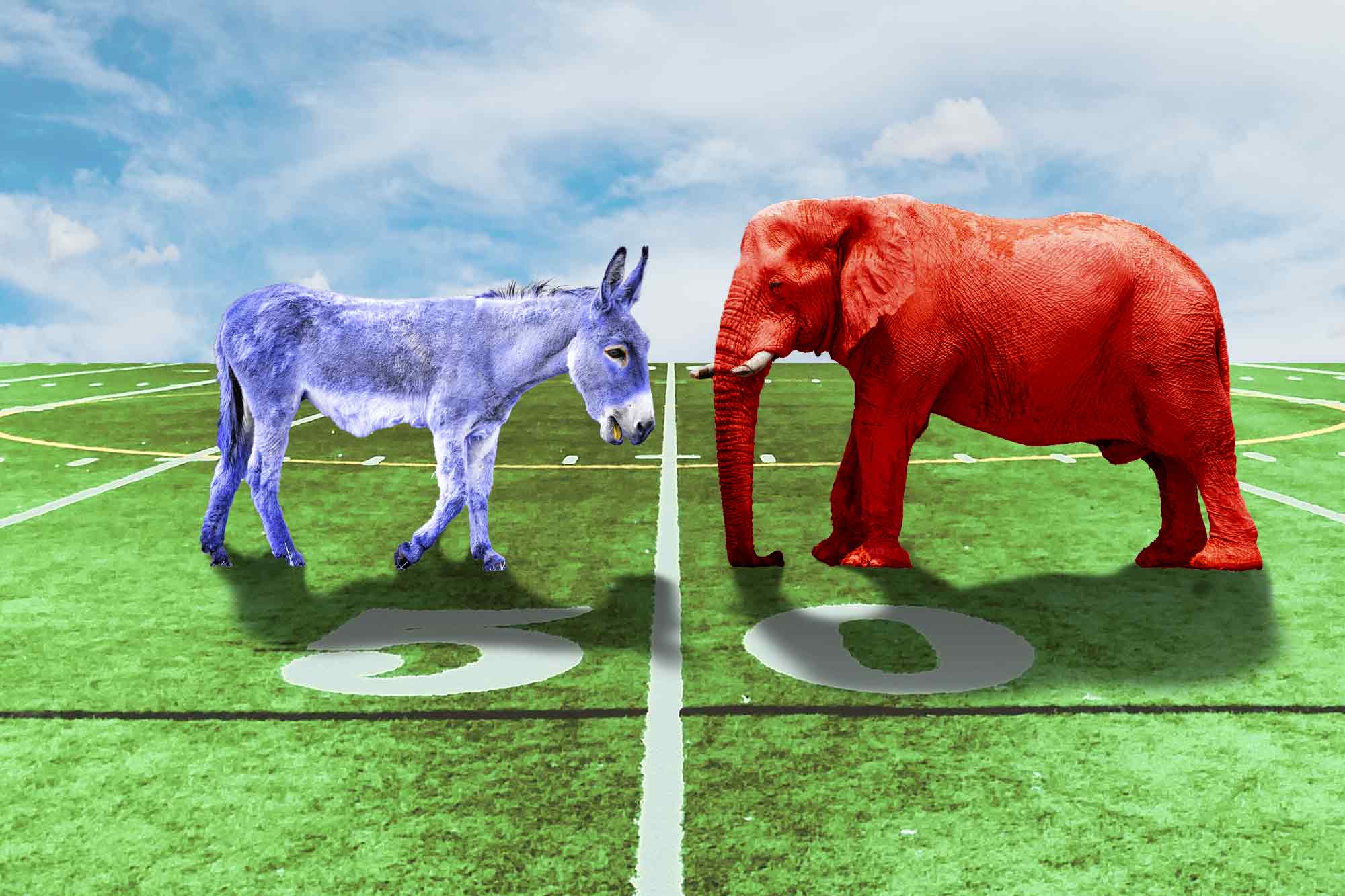 Republicans, Democrats, Football, game, play by the rules