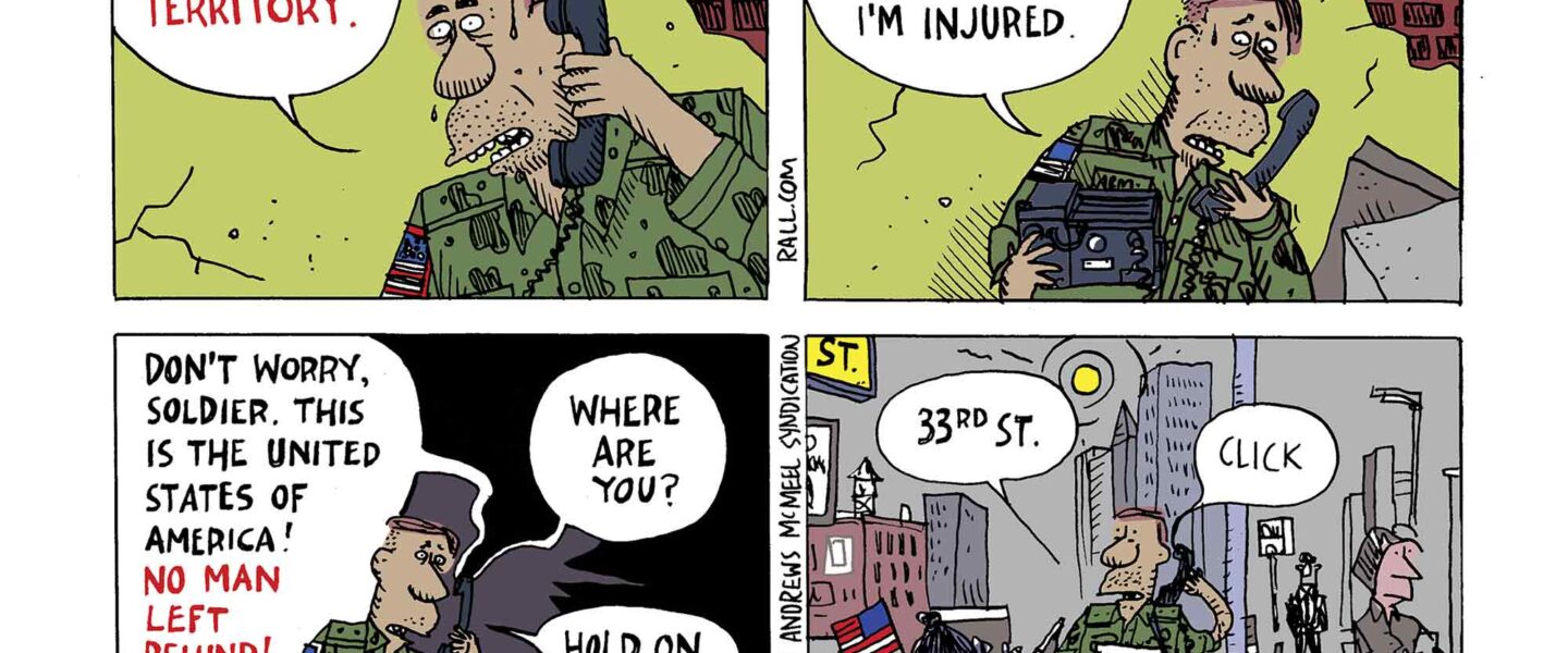 homeless veteran, Ted Rall